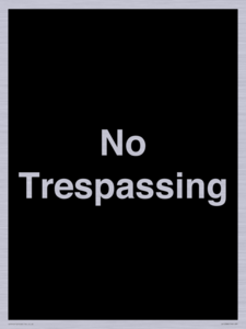 No Trespassing